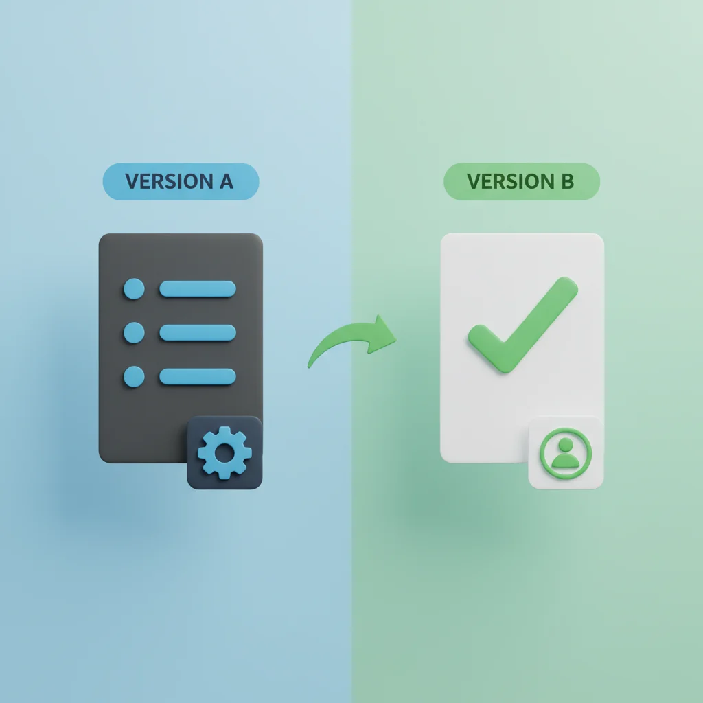 랜딩페이지 헤드라인 A/B 테스트 — 기능 중심 카피(A)와 혜택 중심 카피(B) 비교, B안이 더 높은 전환율 달성